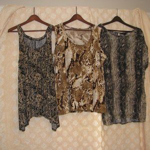 Three Women's Animal Print Summer Tops Tank Top Style Size 2X